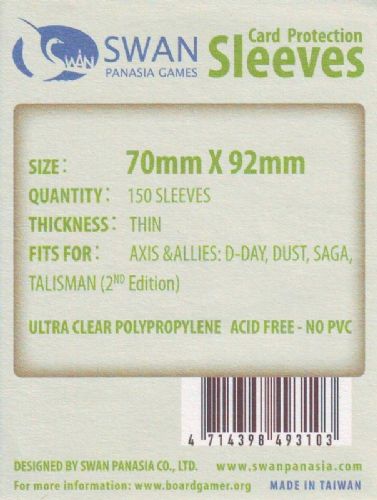 Swan Card Sleeves: 70x92mm Std- 150 per pack